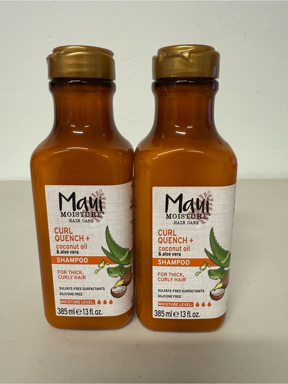 Maui Moisture Curl Quench+ Coconut Oil Shampoo for Thick Hair bundle of 2pcs